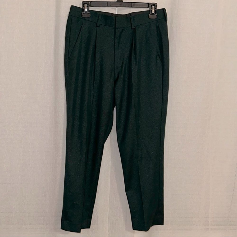 ASOS 30 x 24 Shimmery Winter Green Capri Dress Slacks Senior Ball
